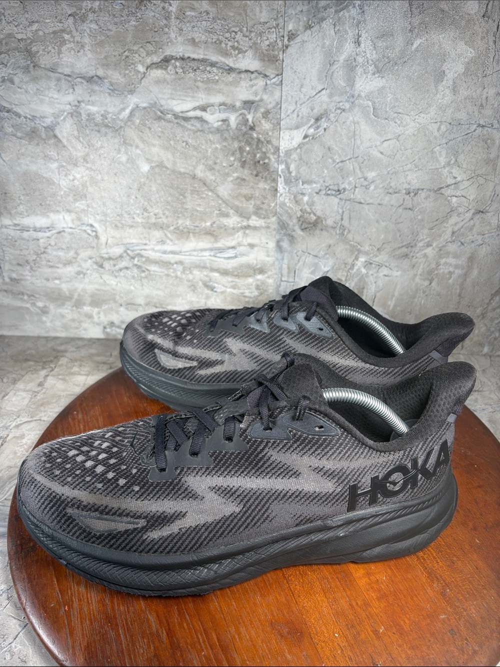 Hoka One One Clifton 9 Men’s Size 12 Black Athletic Shoes